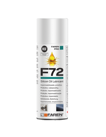 Faren F72 Olio Silicone Spray 400ml Lubrificante Idrorepellente Metalli