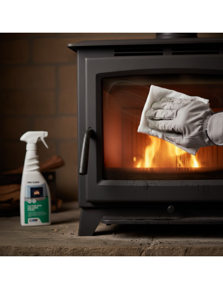 KIT 6 Fire Clean Da 750 ml Pulitore Decarbonizzante Vetri E Superfici Di Camini 