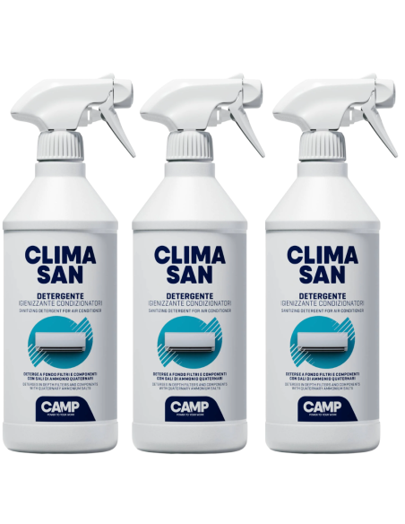 CAMP Climasan Detergente Per filtri E Componenti Climatizzatori 750 ml 3 Pezzi