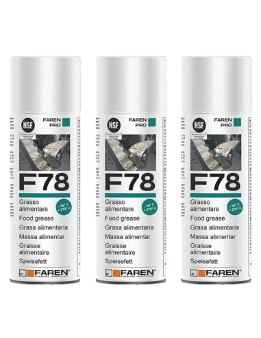 F78 Grasso Spray Alimentare FDA Atossico Antiossidante 400 ml 3 Pezzi - FAREN