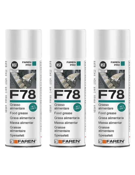 F78 Grasso Spray Alimentare FDA Atossico Antiossidante 400 ml 3 Pezzi - FAREN