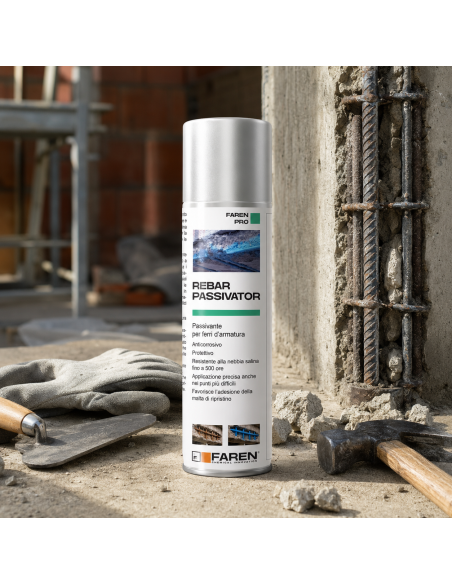 REBAR PASSIVATOR Protettivo Per La Protezione Dei Ferri D’Armatura 500 ml FAREN - foto 2
