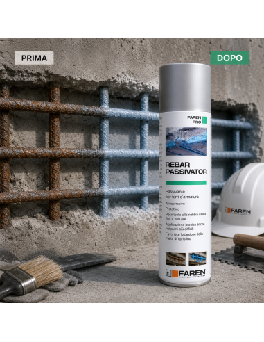 REBAR PASSIVATOR Protettivo Per La Protezione Dei Ferri D’Armatura 500 ml FAREN - foto 4