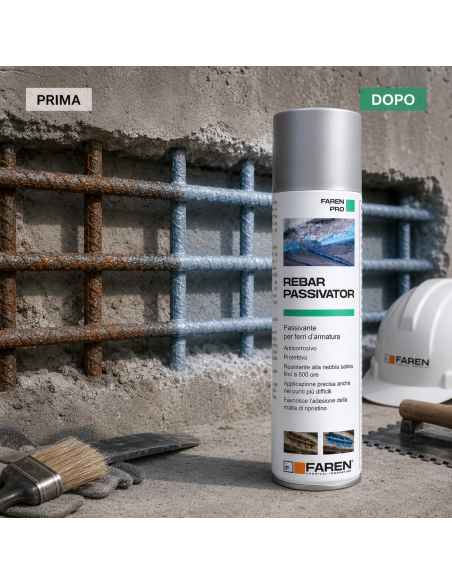 REBAR PASSIVATOR Protettivo Per La Protezione Dei Ferri D’Armatura 500 ml FAREN - foto 4