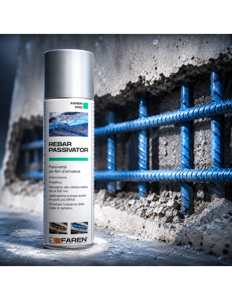 REBAR PASSIVATOR Protettivo Per La Protezione Dei Ferri D’Armatura 500 ml FAREN - foto 5