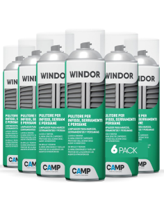 Windor Spray Lucida E Ravviva Infissi E Serramenti 500 ml 6 Pezzi - CAMP