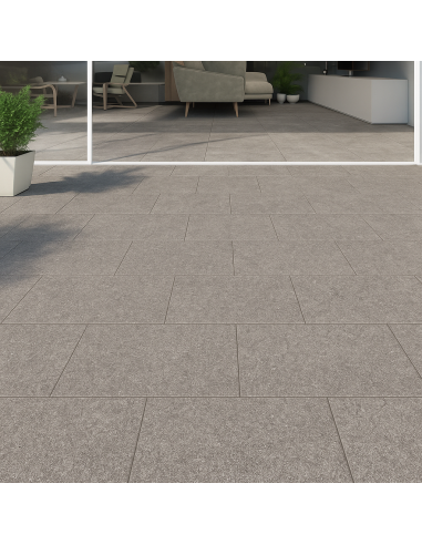 Piastrella Gres Porcellanato Rettificata Quarz Antracite R10 30x60 cm 0,18m² FORTUNATO - foto 8