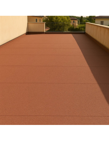 Guaina Ardesiata Rossa CASASCIUTTA Impermeabilizzazione Terrazze 4 Rotoli 1x10 m FORTUNATO - foto 6