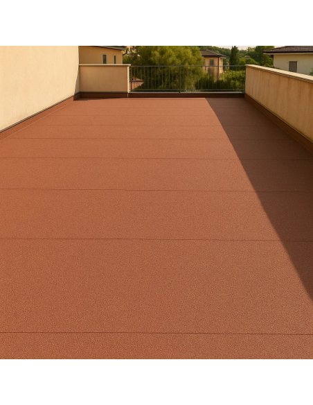 Guaina Ardesiata Rossa CASASCIUTTA Impermeabilizzazione Terrazze 4 Rotoli 1x10 m FORTUNATO - foto 6