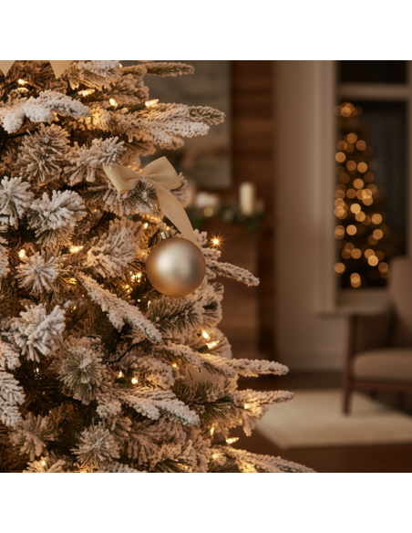 Albero Di Natale Artificiale Innevato Alaska Elegante E Resistente XONE - foto 6