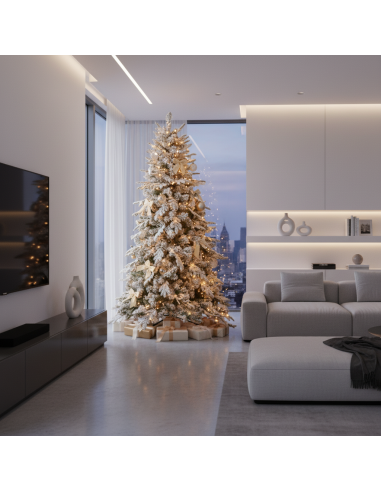 Albero Di Natale Artificiale Innevato Alaska Elegante E Resistente XONE - foto 8