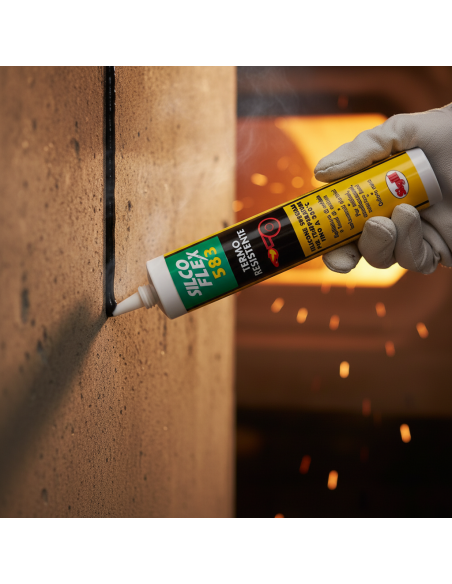 Silcoflex 583 Sigillante Nero Resistente Al Calore 300 ml SIGILL - foto 5