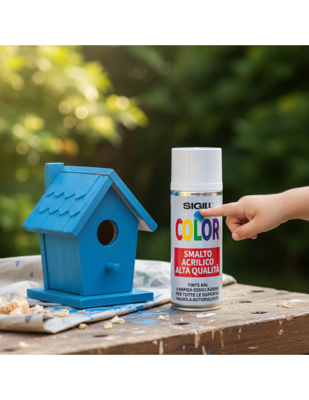 Color Smalto Acrilico Spray Di Alta Qualità Per Tutte Le Superfici 400 ml SIGILL - foto 4