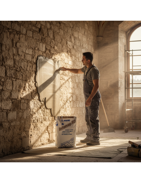 Intonaco Di Fondo Calce Intomap R2 Per Murature 25 Kg Mapei - foto 4