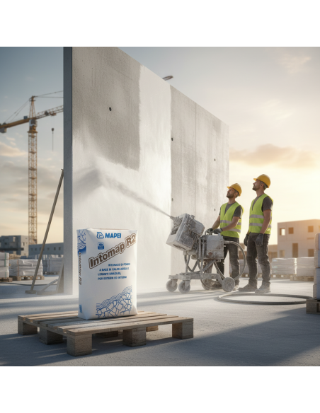 Intonaco Di Fondo Calce Intomap R2 Per Murature 25 Kg Mapei - foto 5