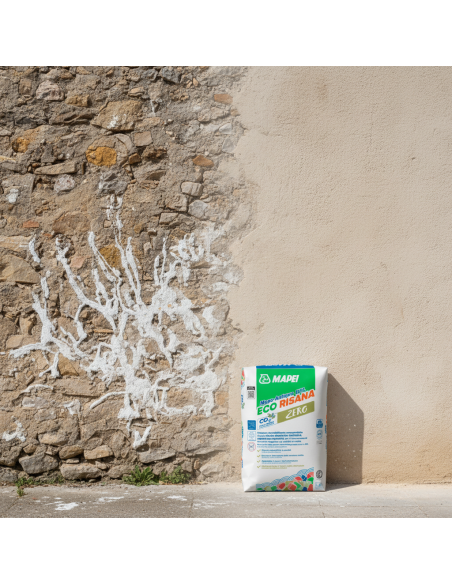 KIT Sacchi Intonaco Deumidificante A Base Calce Mape Antique NHL Eco Risana 20Kg Mapei - foto 9