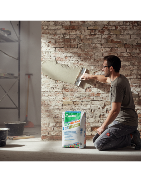 KIT Sacchi Intonaco Deumidificante A Base Calce Mape Antique NHL Eco Risana 20Kg Mapei - foto 10