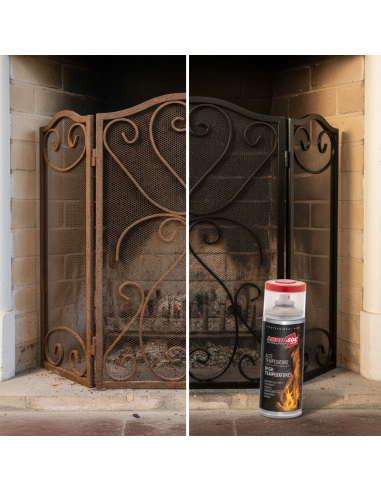 Vernice Spray Alte Temperature Nero Opaco 400 ml AMBRO-SOL - foto 6