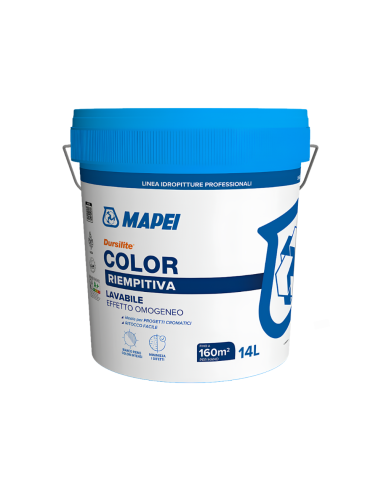 Dursilite Color Idropittura Murale Riempitiva Lavabile Per Interni Fustino 14 L - Mapei