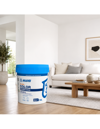 Dursilite Color Idropittura Murale Riempitiva Lavabile Per Interni Fustino 14 L Mapei - foto 2