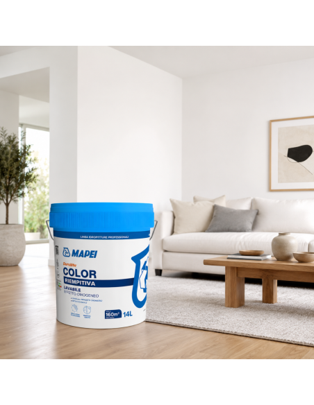 Dursilite Color Idropittura Murale Riempitiva Lavabile Per Interni Fustino 14 L Mapei - foto 2