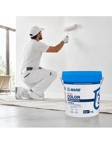 Dursilite Color Idropittura Murale Riempitiva Lavabile Per Interni Fustino 14 L Mapei - foto 3
