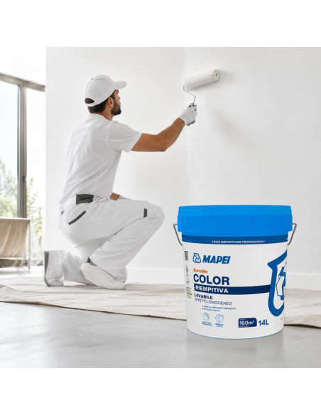 Dursilite Color Idropittura Murale Riempitiva Lavabile Per Interni Fustino 14 L Mapei - foto 3