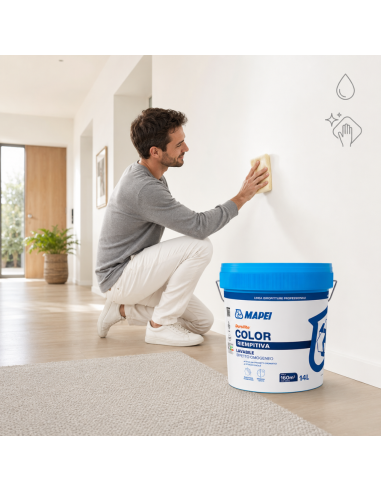 Dursilite Color Idropittura Murale Riempitiva Lavabile Per Interni Fustino 14 L Mapei - foto 5