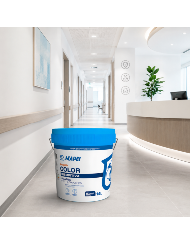 Dursilite Color Idropittura Murale Riempitiva Lavabile Per Interni Fustino 14 L Mapei - foto 6