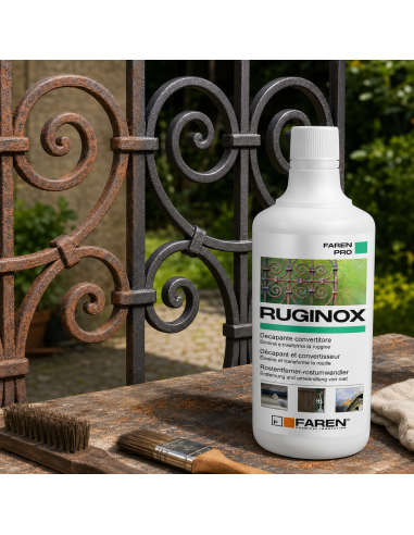 RUGINOX Spray Convertitore Di Ruggine Decapante Rimuove Ossidazioni 750 ml FAREN - foto 2
