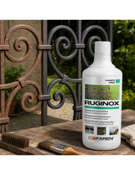 RUGINOX Spray Convertitore Di Ruggine Decapante Rimuove Ossidazioni 750 ml FAREN - foto 2