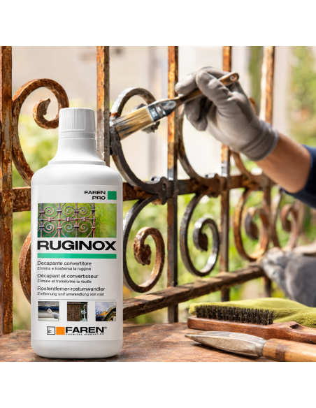 RUGINOX Spray Convertitore Di Ruggine Decapante Rimuove Ossidazioni 750 ml FAREN - foto 4