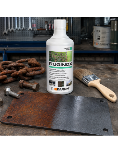 RUGINOX Spray Convertitore Di Ruggine Decapante Rimuove Ossidazioni 750 ml FAREN - foto 5