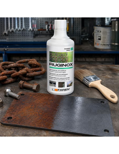 RUGINOX Spray Convertitore Di Ruggine Decapante Rimuove Ossidazioni 750 ml FAREN - foto 5