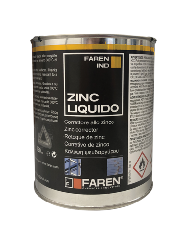 ZINC Zincante A Freddo Puro 98% Brillante Resistente Alte Temperature 750ml - FAREN
