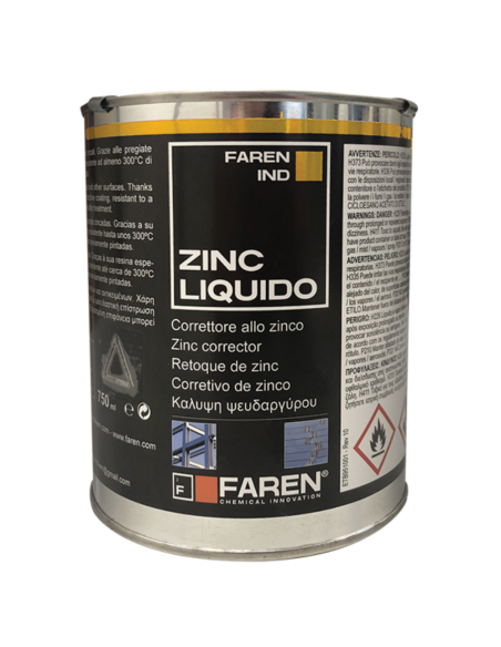 ZINC Zincante A Freddo Puro 98% Brillante Resistente Alte Temperature 750ml - FAREN