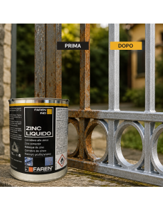 ZINC Zincante A Freddo Puro 98% Brillante Resistente Alte Temperature 750ml - FAREN 2