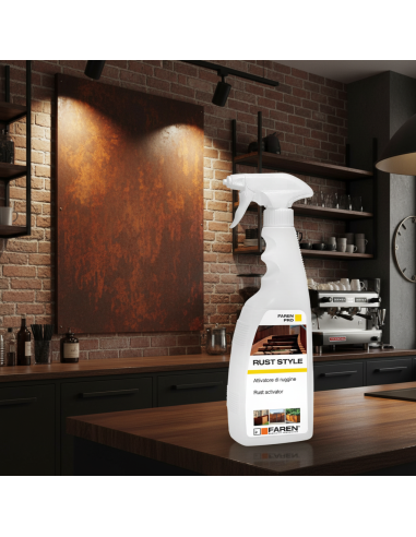 Rust Style Attivatore Ruggine Effetto Corten Su Superfici Ferrose 750 ml FAREN - foto 3