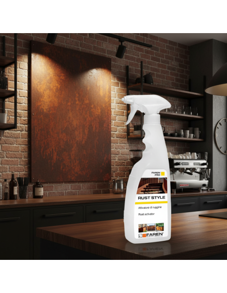 Rust Style Attivatore Ruggine Effetto Corten Su Superfici Ferrose 750 ml FAREN - foto 3