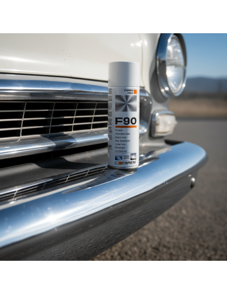 F90 Acciaio Inox Spray Per Trattamento Metalli Anticorrosivo 400 ml FAREN - foto 5