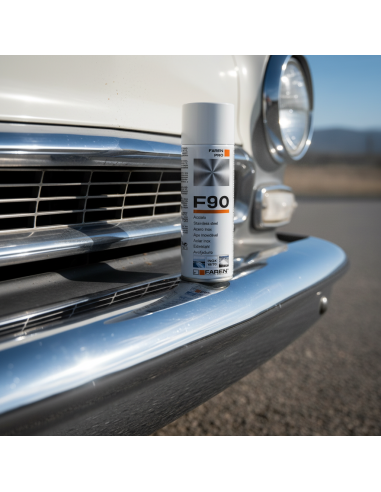 F90 Acciaio Inox Spray Per Trattamento Metalli Anticorrosivo 400 ml 2 Pezzi FAREN - foto 3