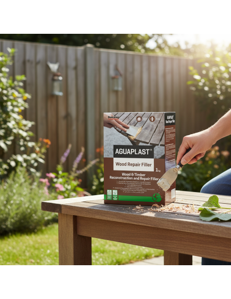 AGUAPLAST WOOD REPAIR FILLER Stucco Riempitivo Per Legno 1 Kg BOLDRINI - foto 3