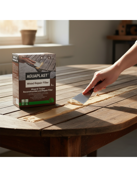 AGUAPLAST WOOD REPAIR FILLER Stucco Riempitivo Per Legno 1 Kg BOLDRINI - foto 4