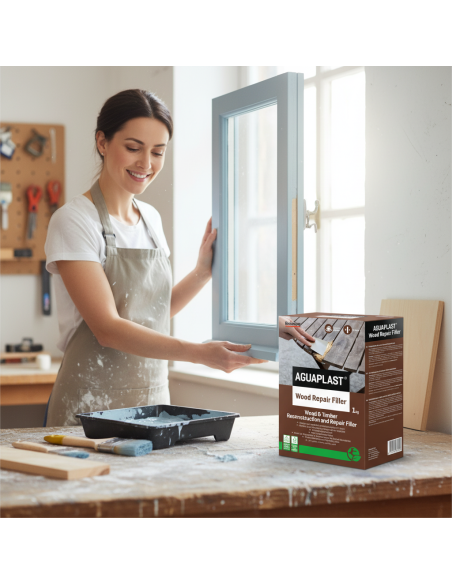 AGUAPLAST WOOD REPAIR FILLER Stucco Riempitivo Per Legno 1 Kg BOLDRINI - foto 6