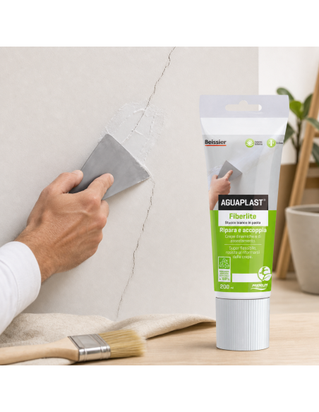 AGUAPLAST FIBERLITE Stucco Per Crepe Dinamiche E Cavillature Finitura Liscia 200 ml BOLDRINI - foto 5