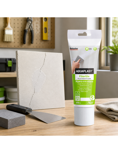AGUAPLAST FIBERLITE Stucco Per Crepe Dinamiche E Cavillature Finitura Liscia 200 ml BOLDRINI - foto 6