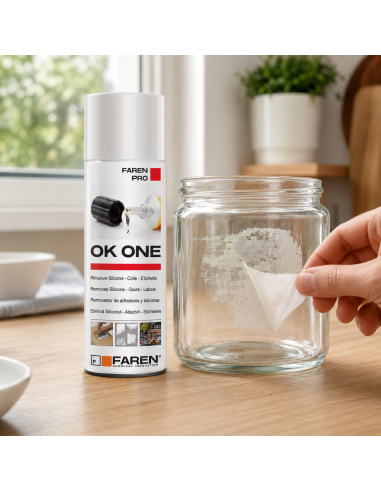 OK ONE S Rimuovi Etichette E Sciogli Silicone Colla Mastice Resina 200 ml FAREN - foto 6