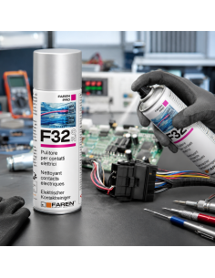 F32 Pulitore Contatti Spray Sgrassante A Rapida Evaporazione 400ml 6 Pezzi - FAREN 2