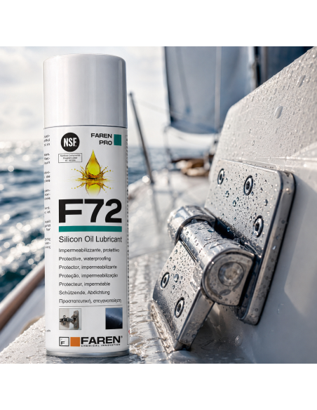 F72 Olio Silicone Spray 400ml Lubrificante Idrorepellente Metalli 2 Pezzi FAREN - foto 6