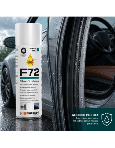 F72 Olio Silicone Spray 400ml Lubrificante Idrorepellente Metalli 3 Pezzi FAREN - foto 4